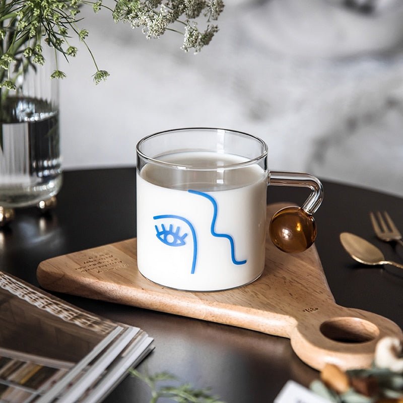 Abstract Face | Heat - Resistant Mug - ELVI HOME