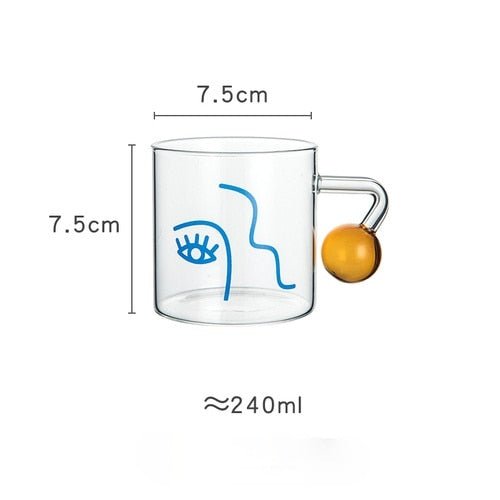 Abstract Face | Heat - Resistant Mug - ELVI HOME