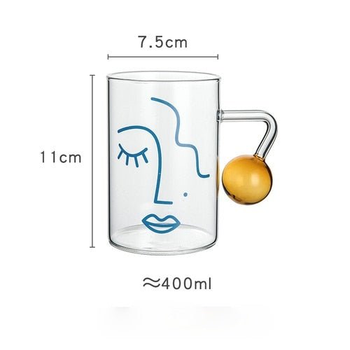 Abstract Face | Heat - Resistant Mug - ELVI HOME