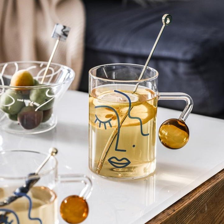 Abstract Face | Heat - Resistant Mug - ELVI HOME