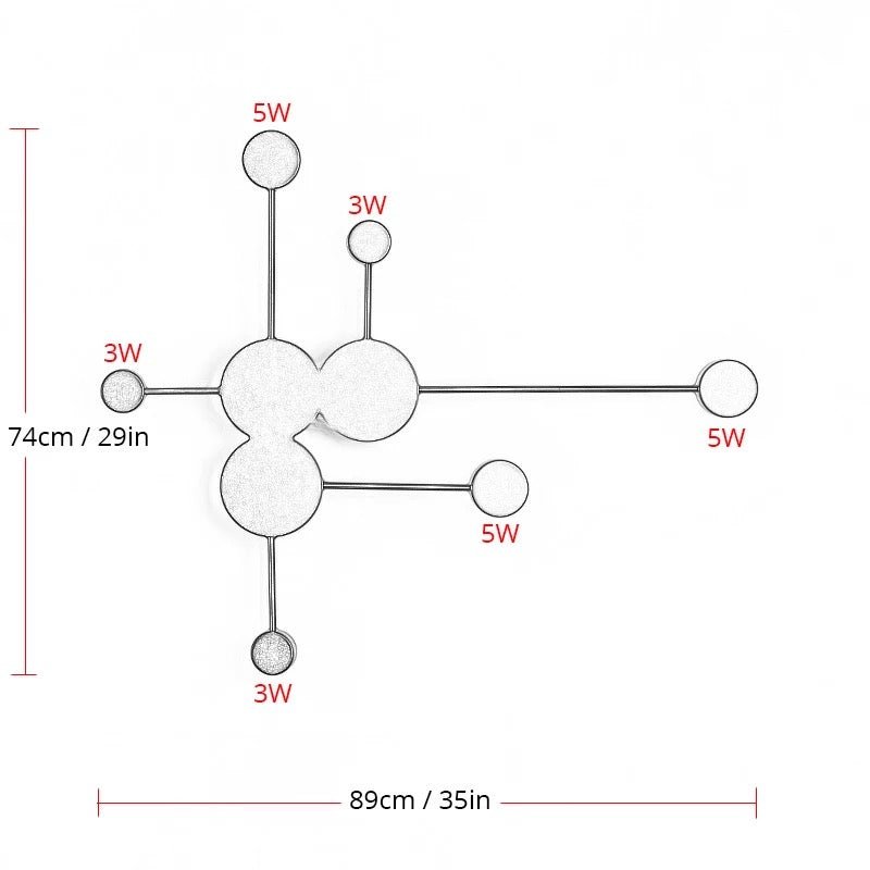 Alora | Modern Sputnik LED Wall Light - ELVI HOME