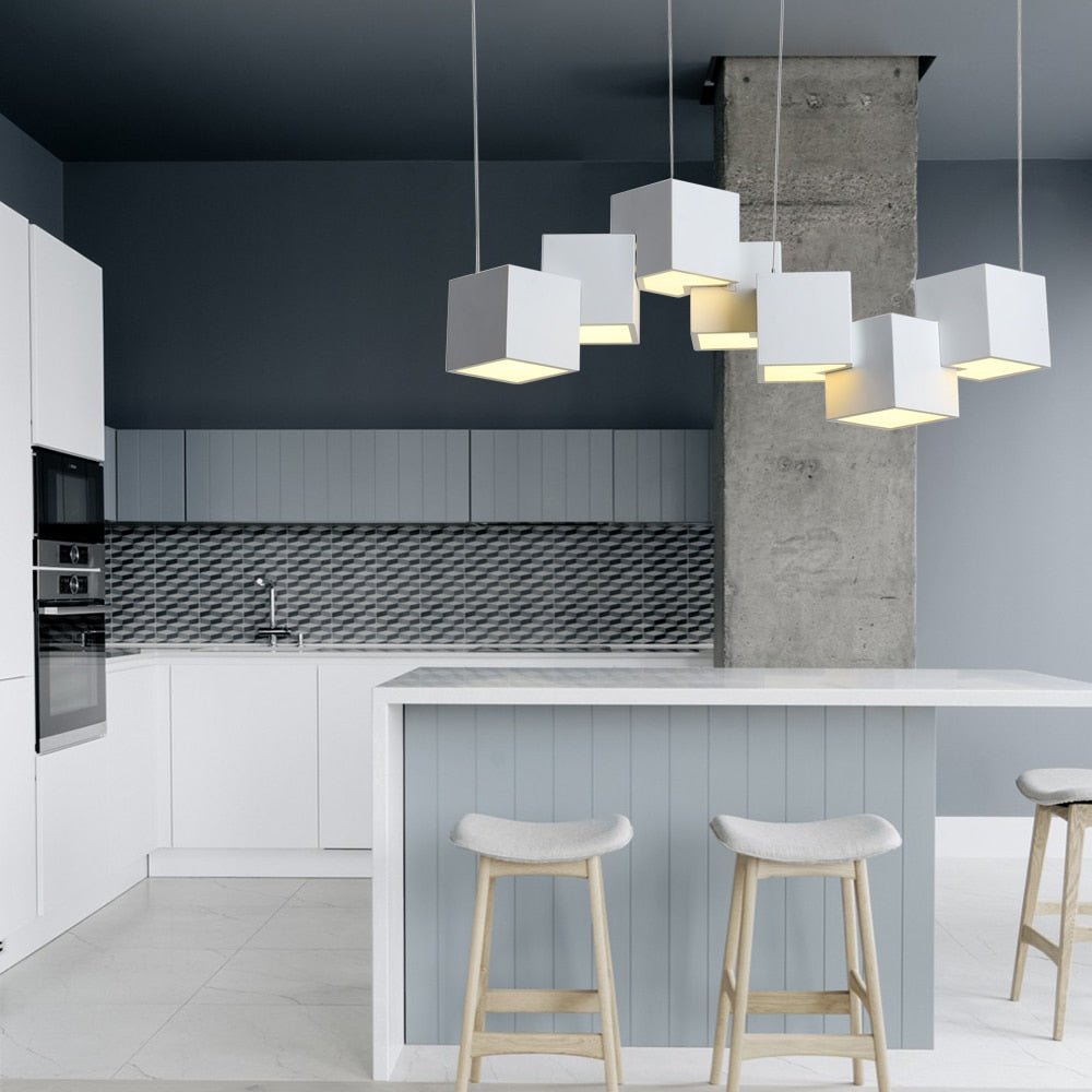 Cube | LED Pendant Chandelier - ELVI HOME