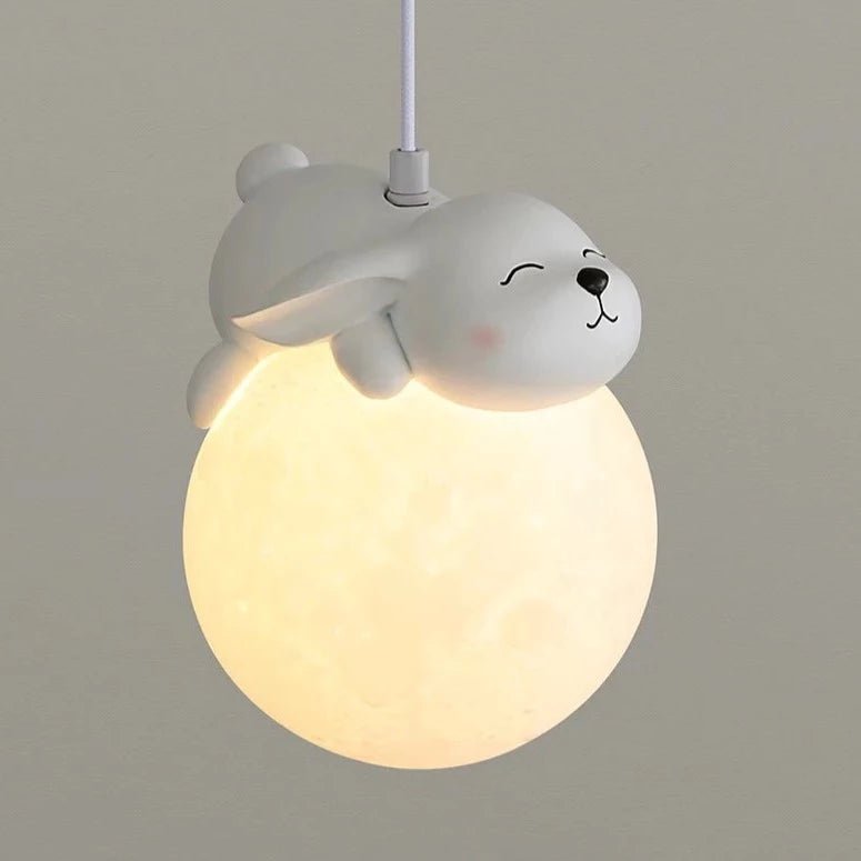 Cute Animal - Shaped Moon Pendant Light - ELVI HOME