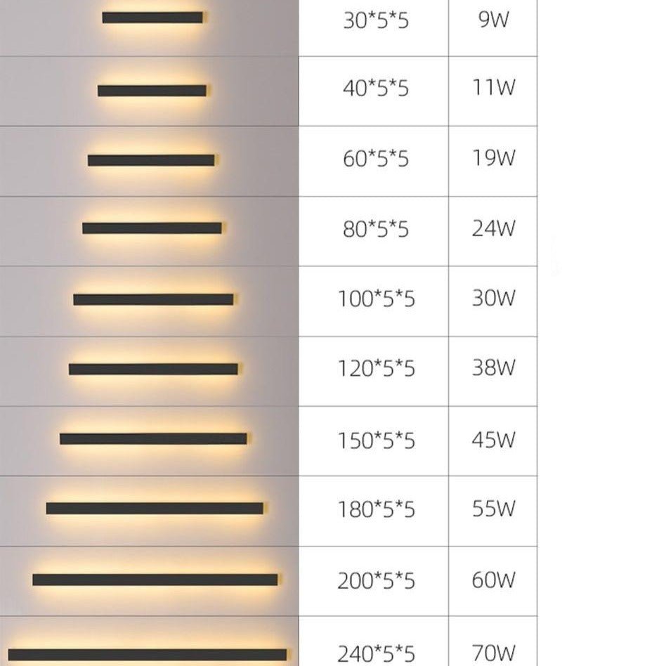 ELVI | Outdoor Long Strip Modern Wall Sconce Light - ELVI HOME