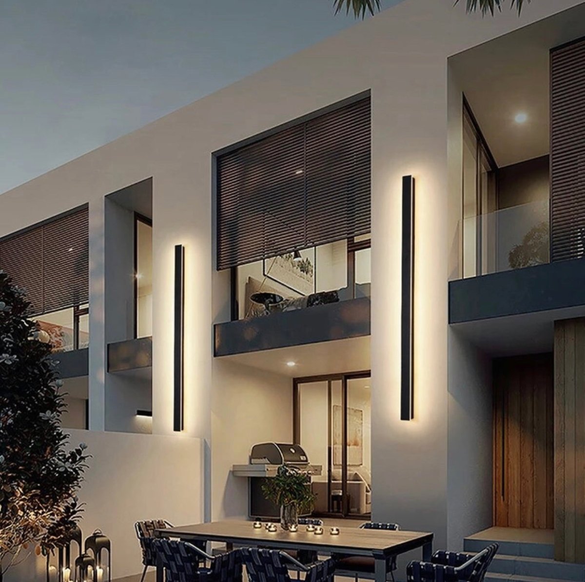 ELVI | Outdoor Long Strip Modern Wall Sconce Light - ELVI HOME