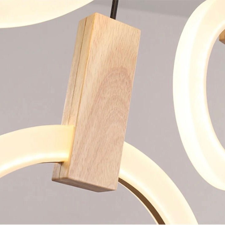 Eva | Wooden Light Tiered Chandelier - ELVI HOME