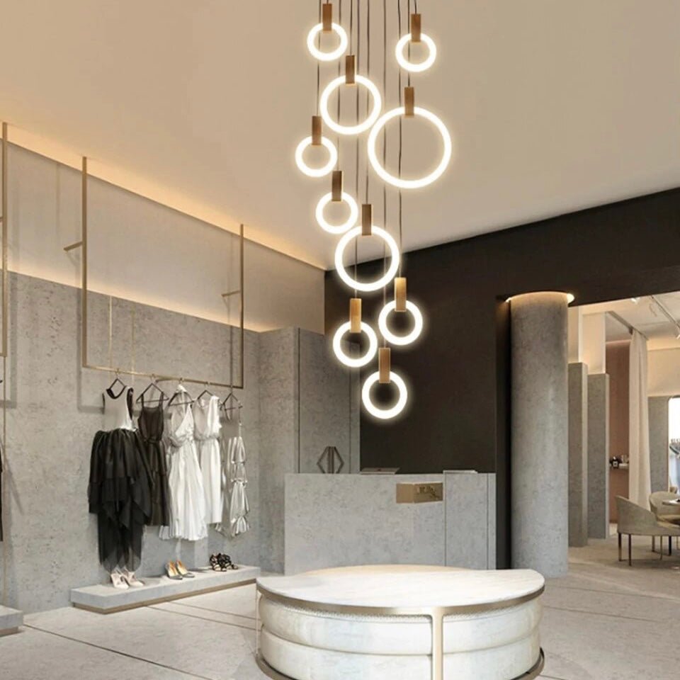 Eva | Wooden Light Tiered Chandelier - ELVI HOME