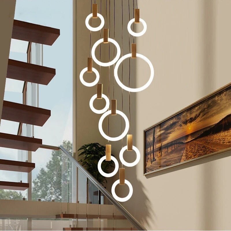 Eva | Wooden Light Tiered Chandelier - ELVI HOME