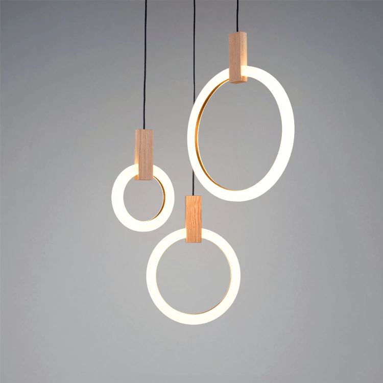 Eva | Wooden Light Tiered Chandelier - ELVI HOME