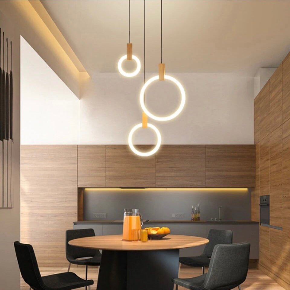 Eva | Wooden Light Tiered Chandelier - ELVI HOME