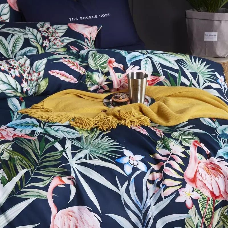 Flamingo | Egyptian Cotton Duvet Cover Set - ELVI HOME