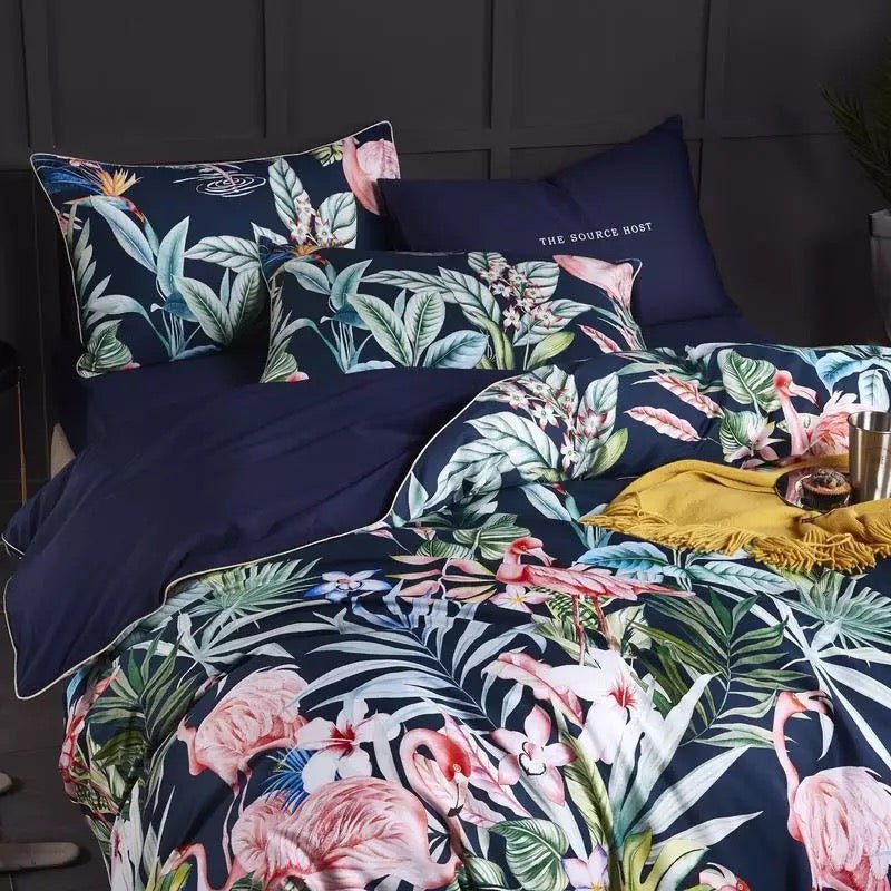 Flamingo | Egyptian Cotton Duvet Cover Set - ELVI HOME