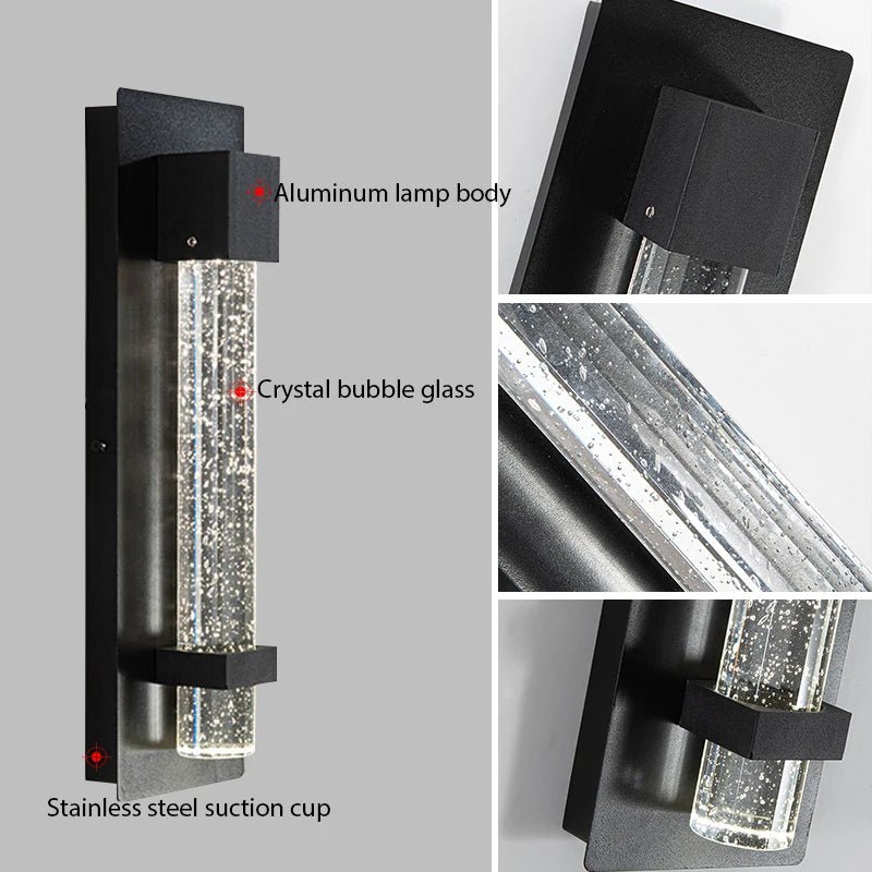 Gunnar | Bubble Glass Outdoor IP65 Wall Sconce - ELVI HOME