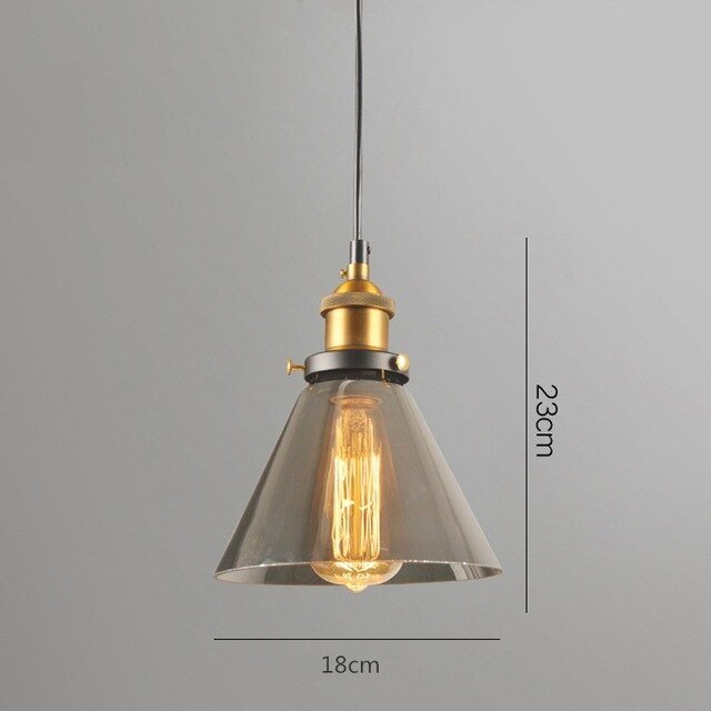 Industrial Loft Glass Pendant Lamp - ELVI HOME