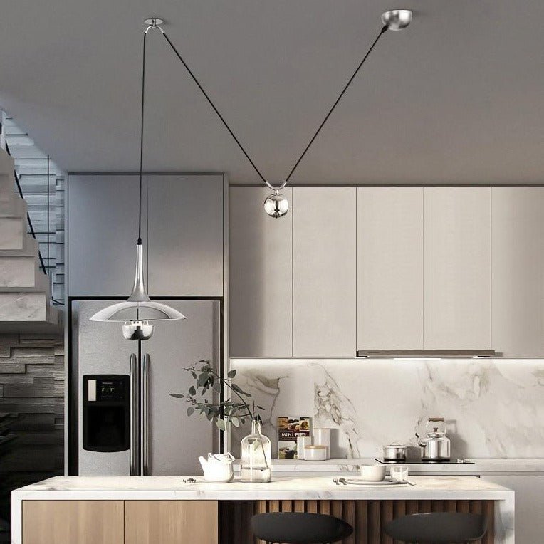 Jumi | Chrome Pendant Light - ELVI HOME