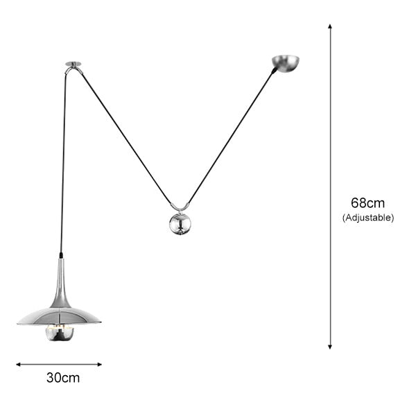 Jumi | Chrome Pendant Light - ELVI HOME