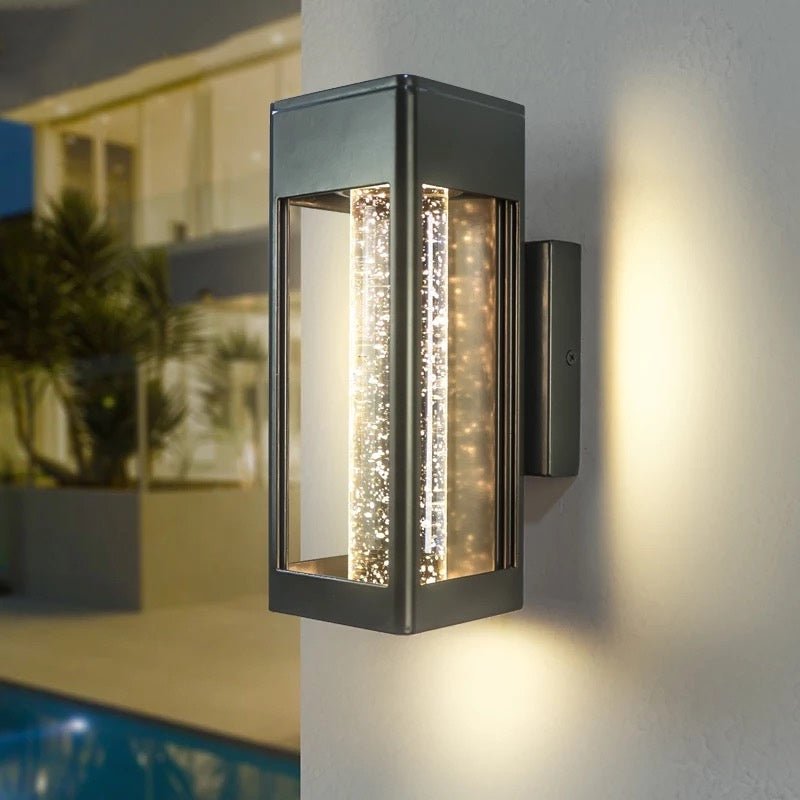 Kaya | Outdoor Bubble Glass Wall Sconce - ELVI HOME