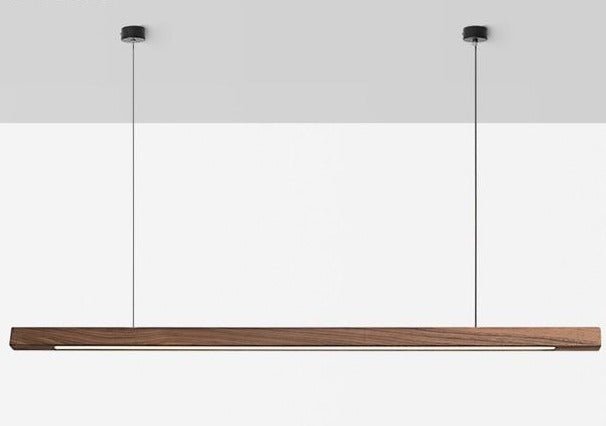 Linear Wood LED Pendant Light - ELVI HOME