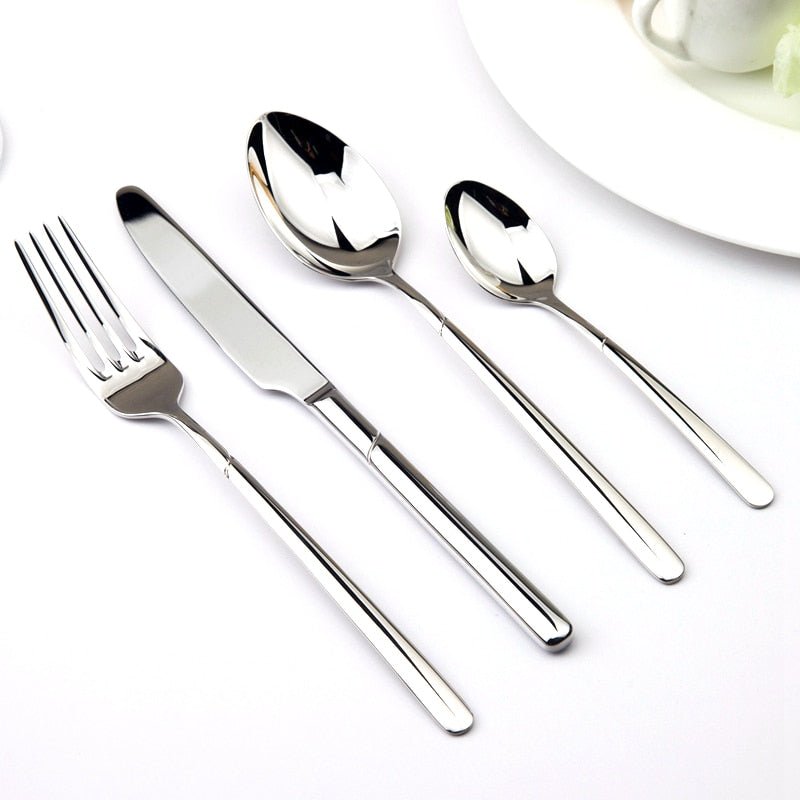 Myla | Silver Cutlery Set of 24 - ELVI HOME