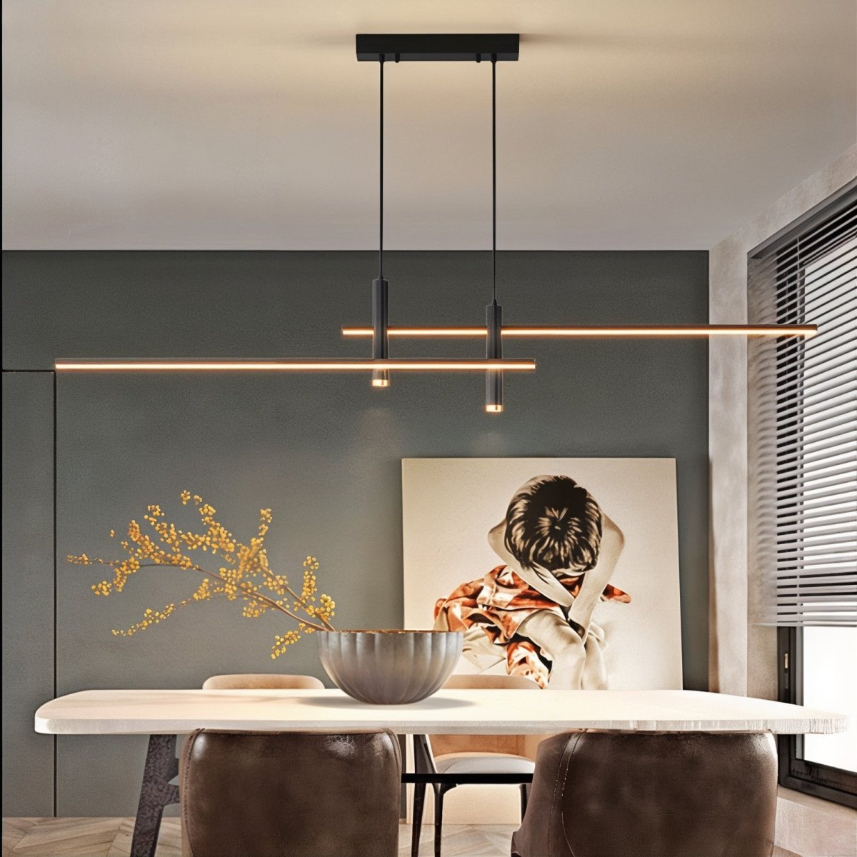 Otto | LED Linear Suspension Pendant Light - ELVI HOME