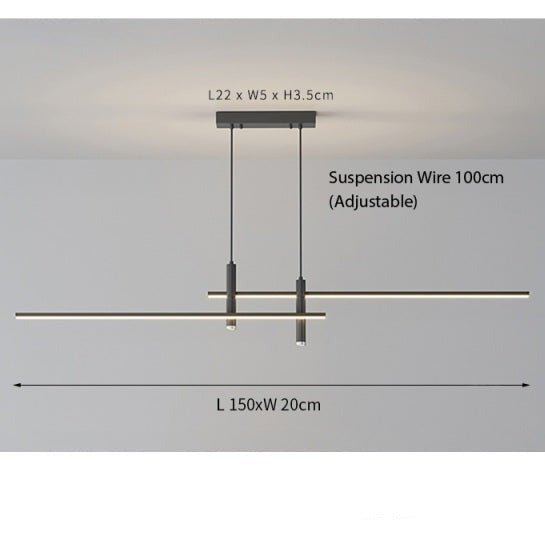 Otto | LED Linear Suspension Pendant Light - ELVI HOME