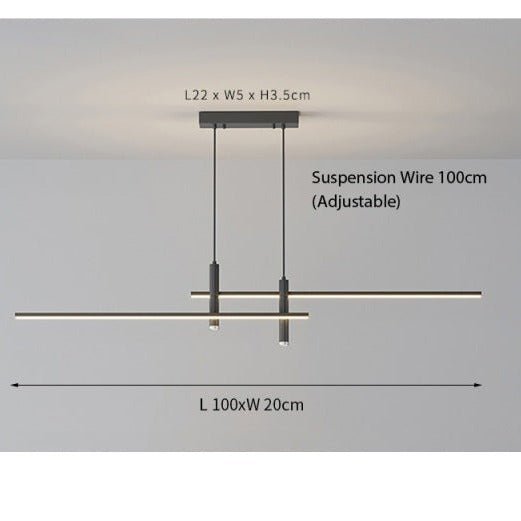 Otto | LED Linear Suspension Pendant Light - ELVI HOME