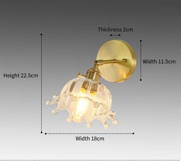 Retro Flower Glass Wall Lamp - ELVI HOME