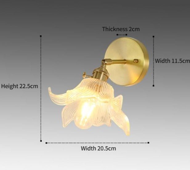 Retro Flower Glass Wall Lamp - ELVI HOME