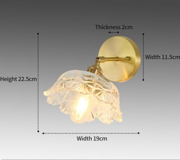 Retro Flower Glass Wall Lamp - ELVI HOME