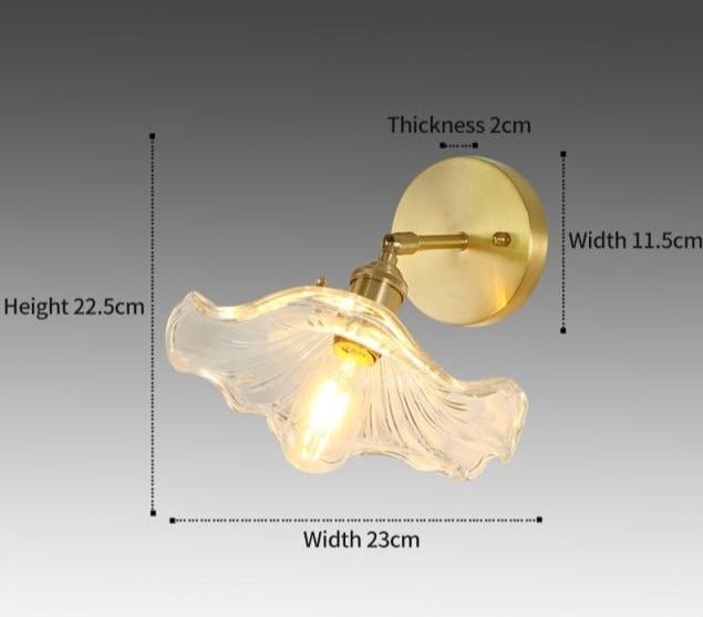 Retro Flower Glass Wall Lamp - ELVI HOME
