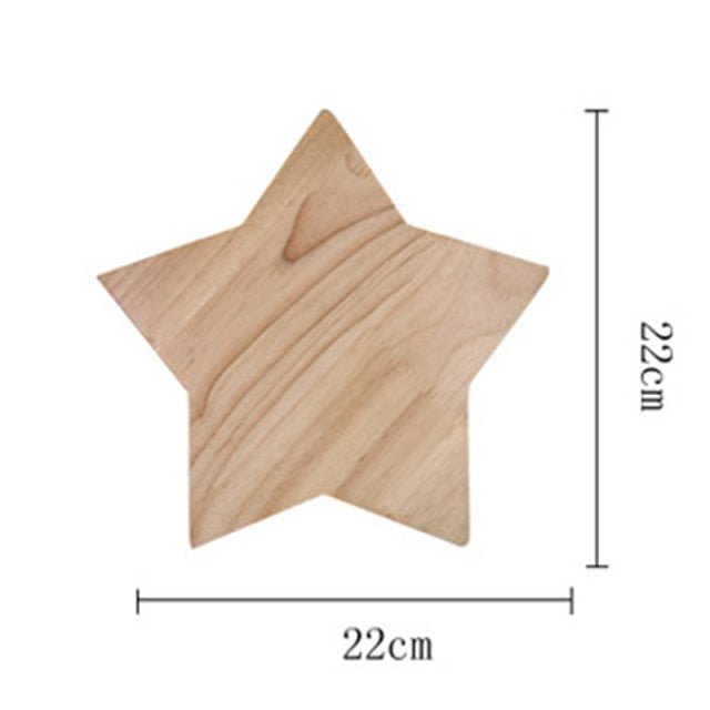 Star Shaped Solid Wood Wall Lamp - ELVI HOME
