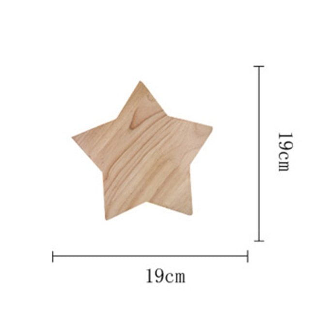 Star Shaped Solid Wood Wall Lamp - ELVI HOME