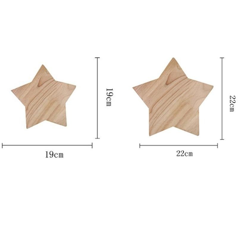 Star Shaped Solid Wood Wall Lamp - ELVI HOME