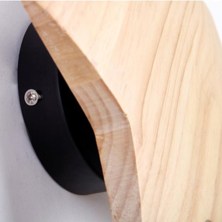 Star Shaped Solid Wood Wall Lamp - ELVI HOME