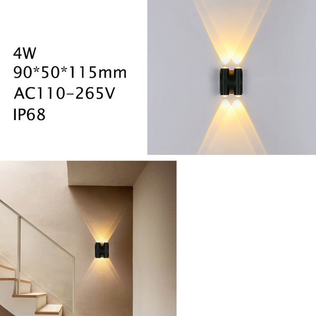 Una | IP68 UP / DOWN Outdoor Wall Sconce - ELVI HOME