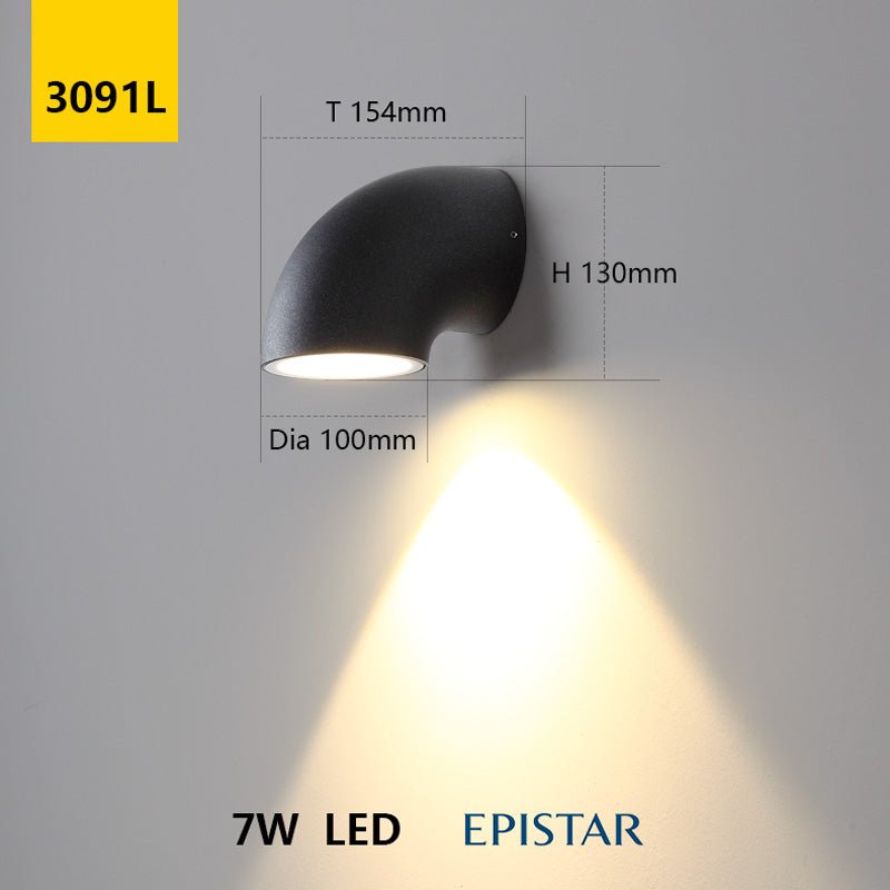 Willson | Outdoor 7W LED Wall Light - ELVI HOME