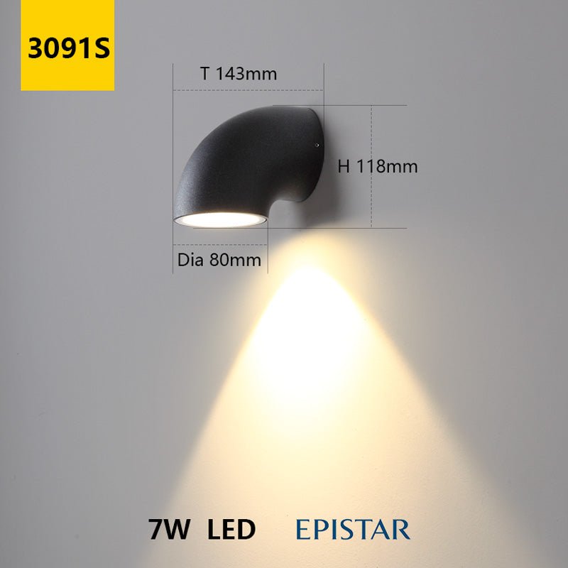 Willson | Outdoor 7W LED Wall Light - ELVI HOME