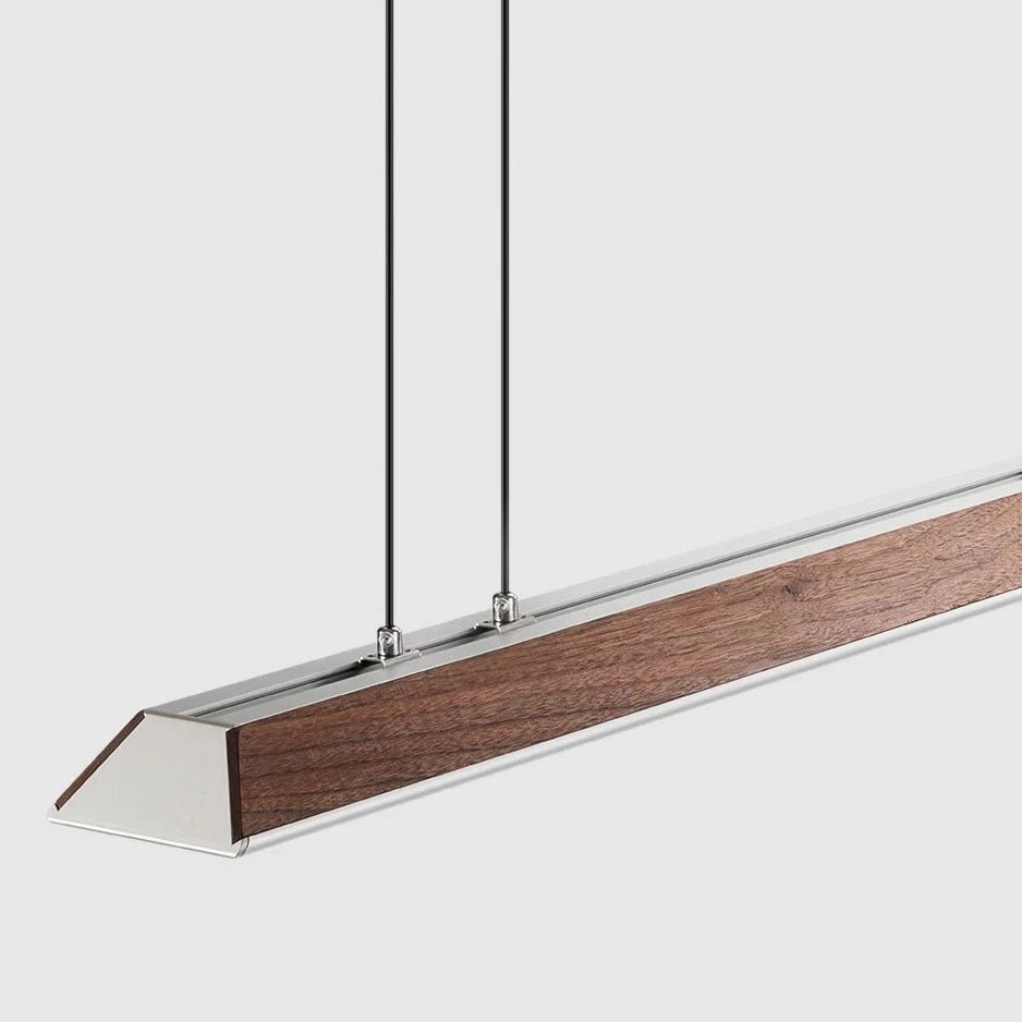 Zenith | Modern Wooden Linear LED Suspension Light - ELVI HOME