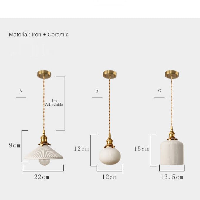 Zeta | Ceramic Pendant Light - ELVI HOME
