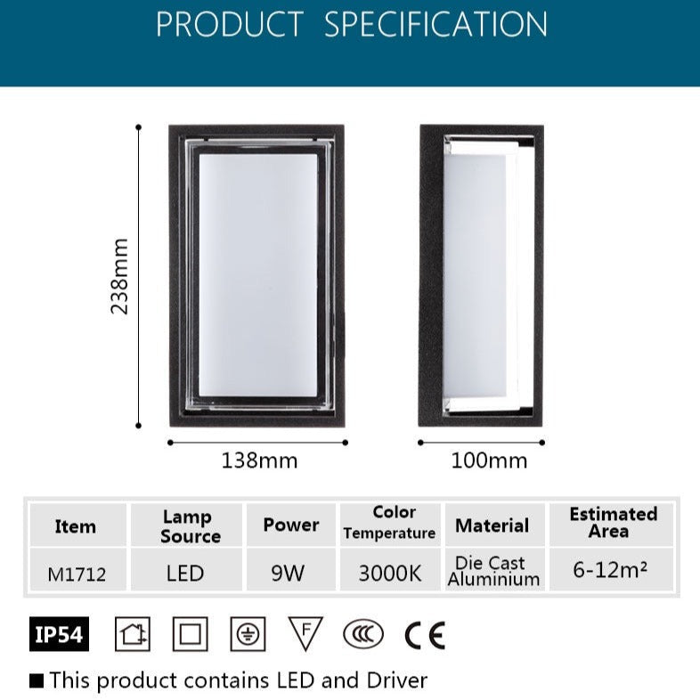 Industrial Outdoor Wall Sconce - ELVI HOME