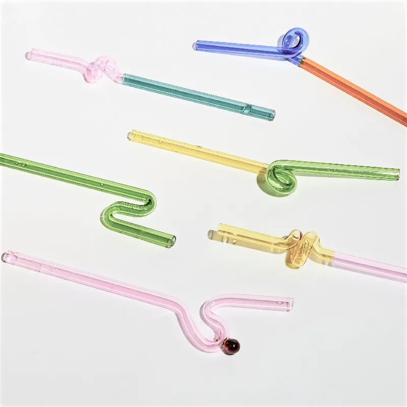 Colorful Glass Straws