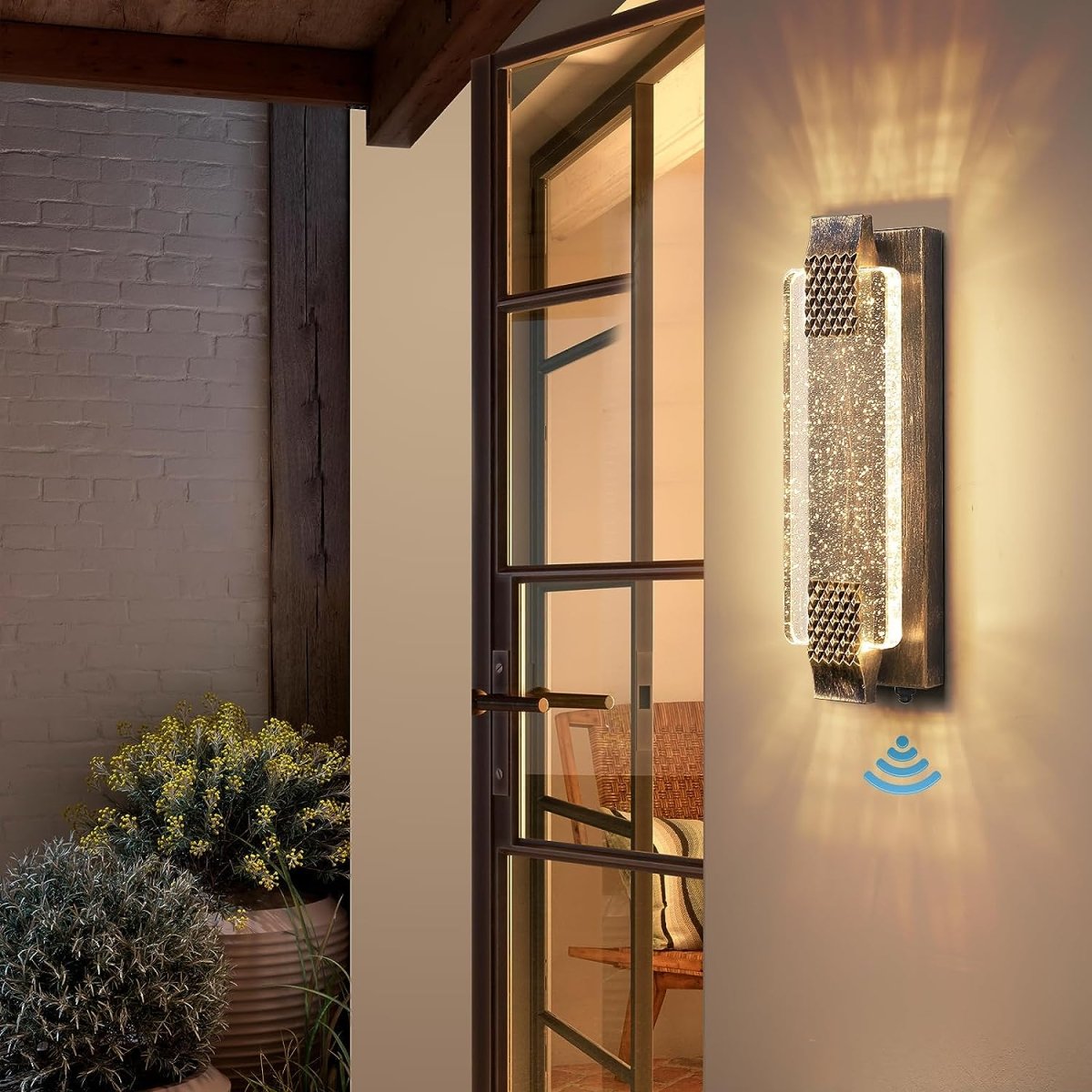 Adler | Bubble Glass Dusk - to - Dawn Outdoor LED Light - ELVI HOME