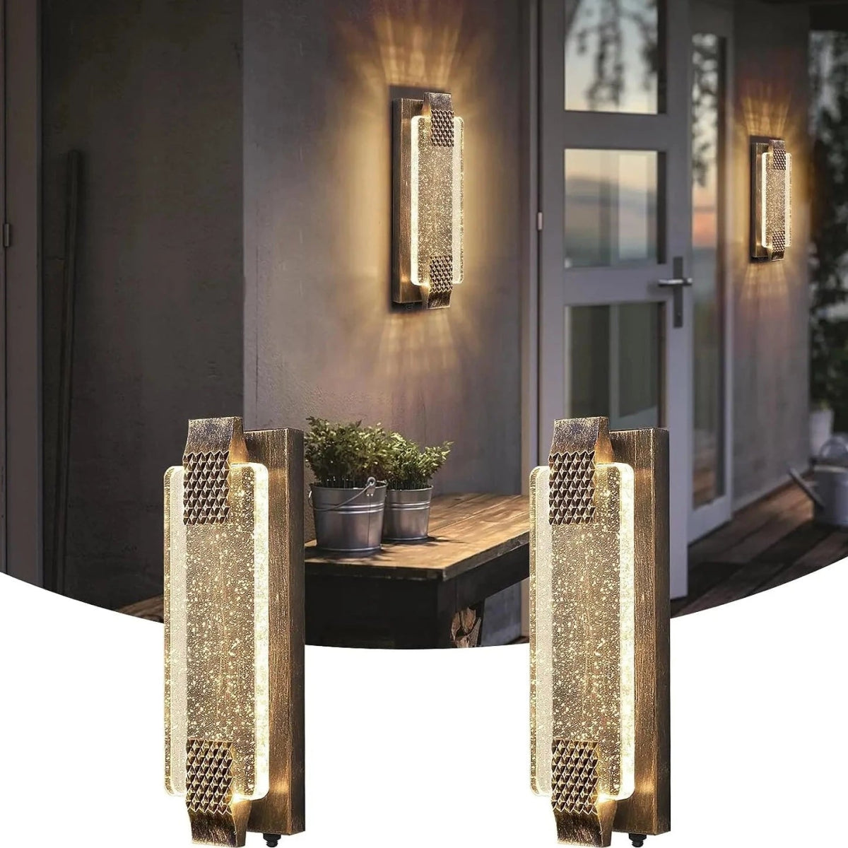 Adler | Bubble Glass Dusk - to - Dawn Outdoor LED Light - ELVI HOME