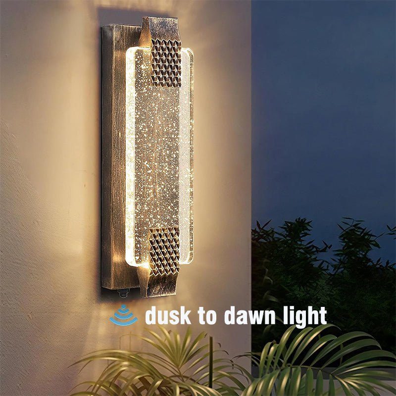 Adler | Bubble Glass Dusk - to - Dawn Outdoor LED Light - ELVI HOME