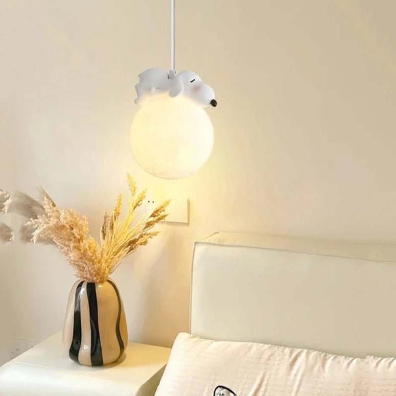 Cute Animal - Shaped Moon Pendant Light - ELVI HOME