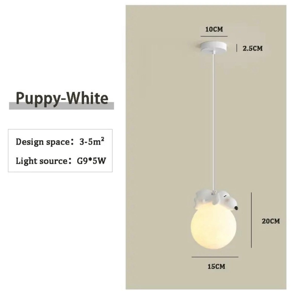 Cute Animal - Shaped Moon Pendant Light - ELVI HOME