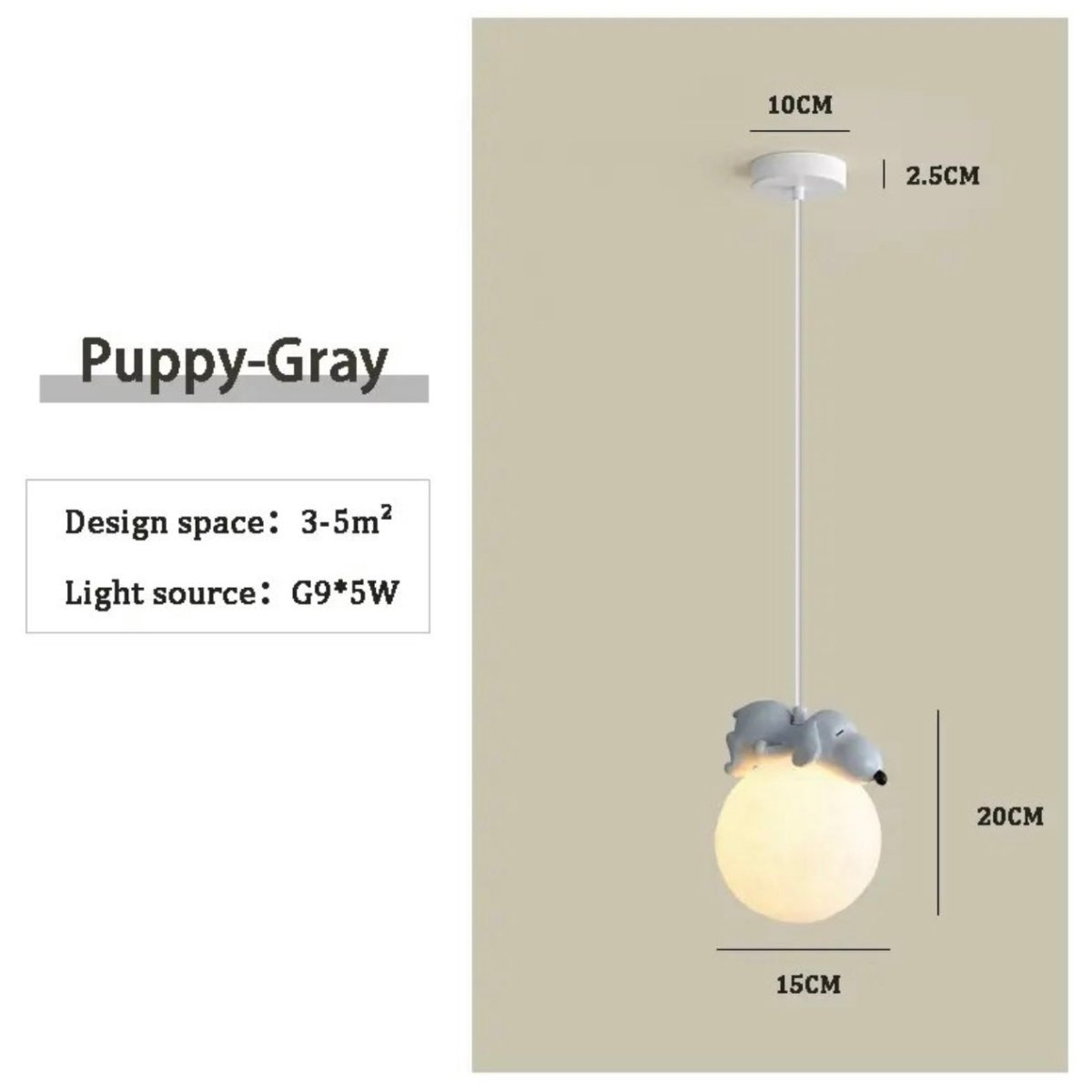 Cute Animal - Shaped Moon Pendant Light - ELVI HOME