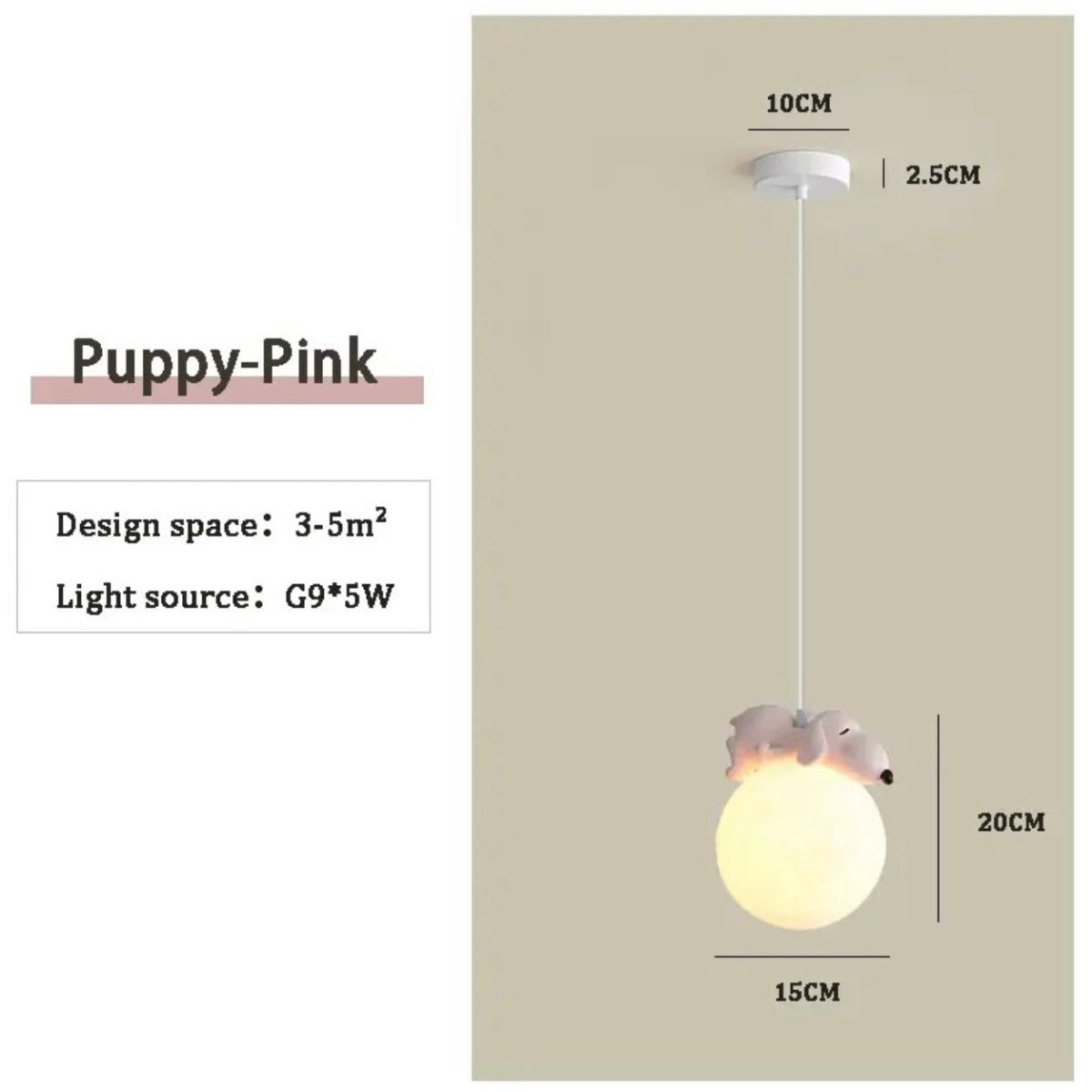 Cute Animal - Shaped Moon Pendant Light - ELVI HOME