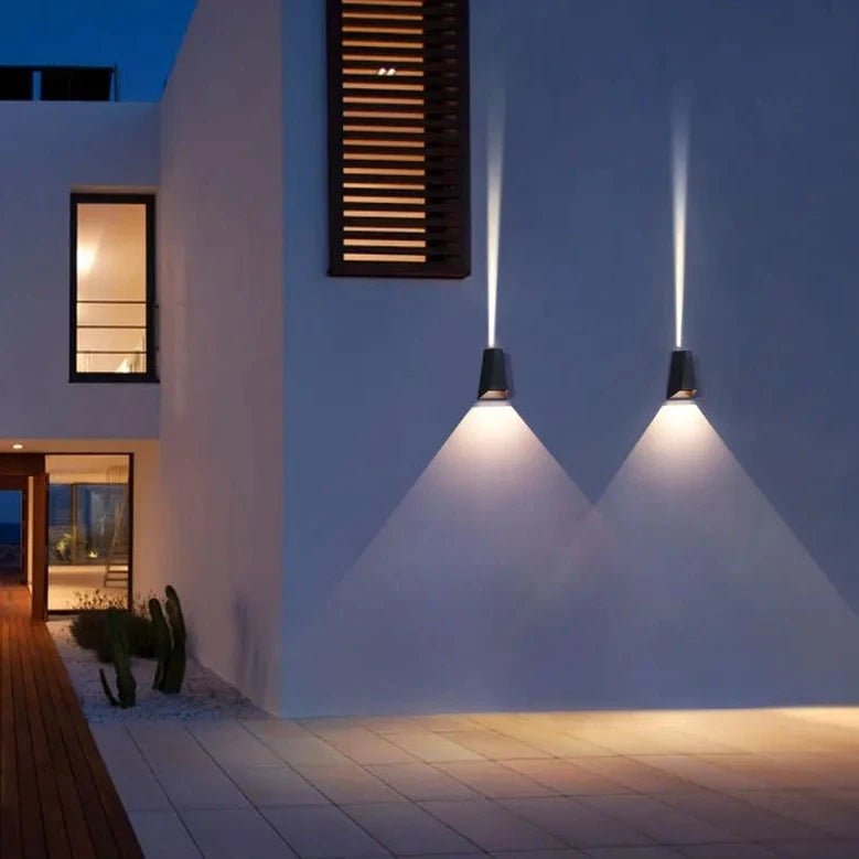 Emil | Sleek Modern LED Outdoor UP / DOWN Wall Sconce - ELVI HOME