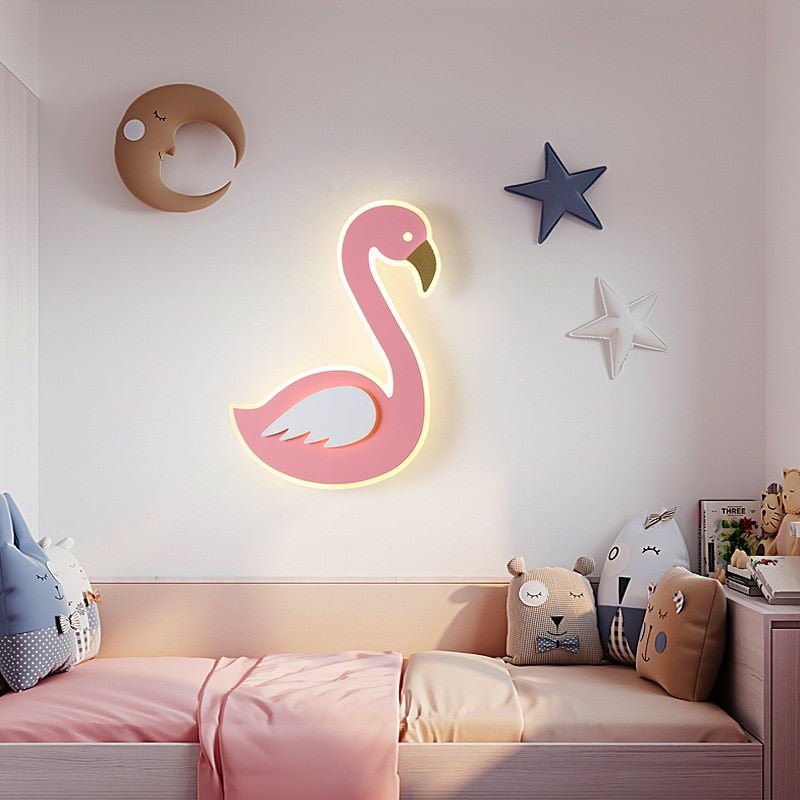 Flamingo | Kids Wall LED Night Light - ELVI HOME